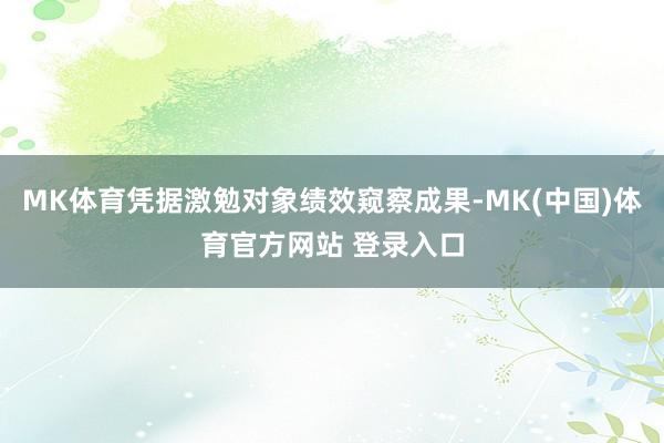 MK体育凭据激勉对象绩效窥察成果-MK(中国)体育官方网站 登录入口