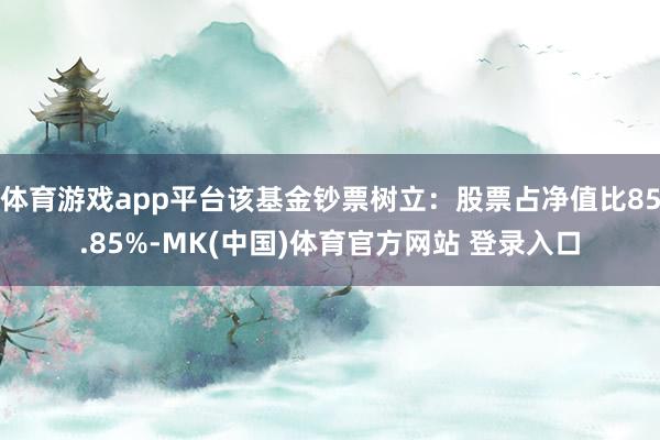 体育游戏app平台该基金钞票树立：股票占净值比85.85%-MK(中国)体育官方网站 登录入口